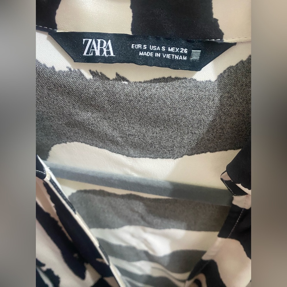 ZARA Zebra Print Mini Dress Size S - Picture 6 of 11